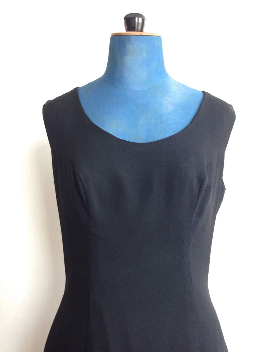 1960s Black Dress Classic Sheath