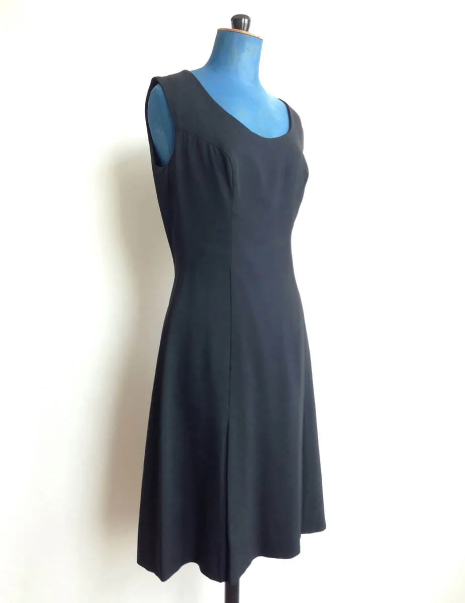 1960s Black Dress Classic Sheath