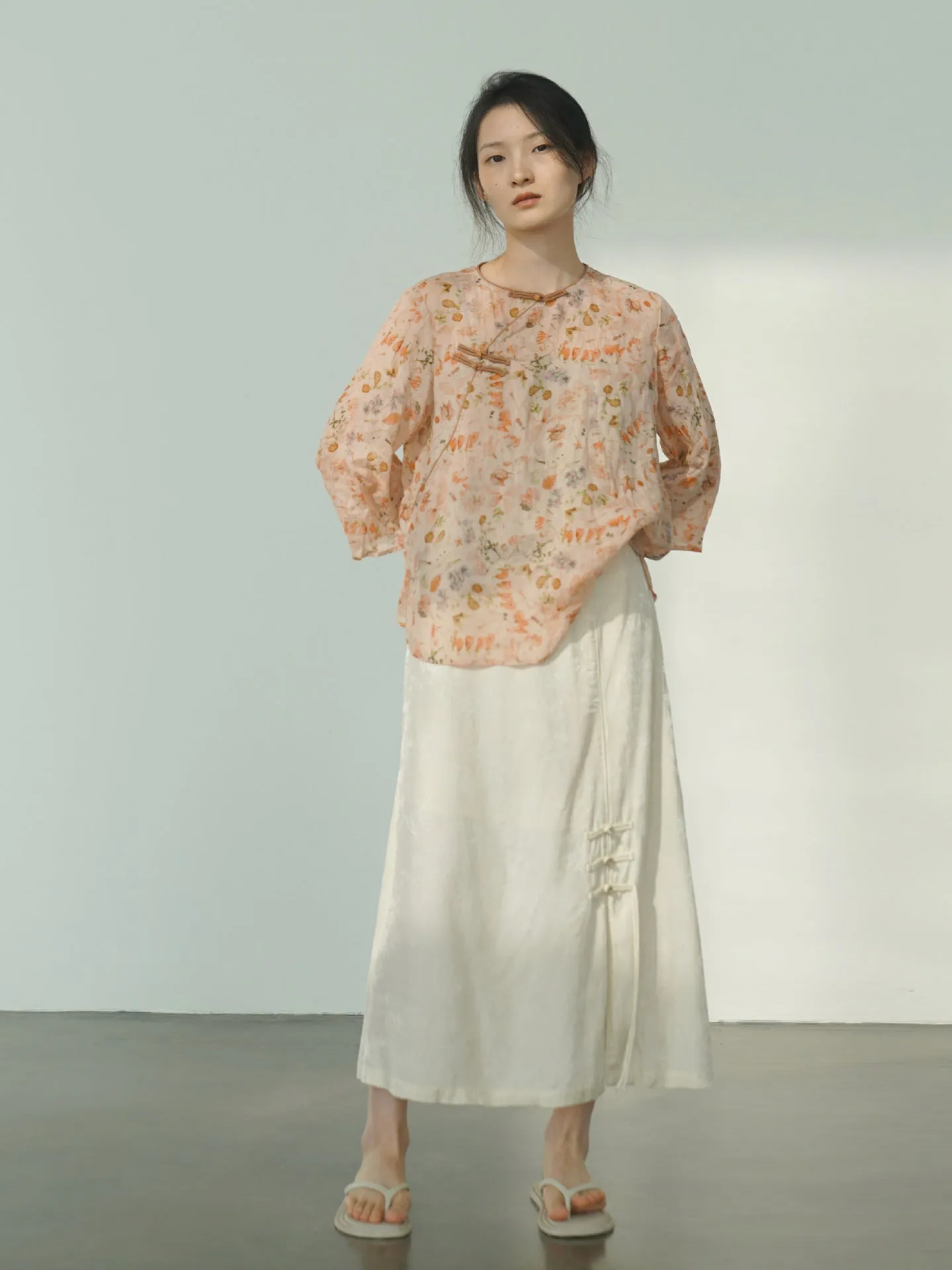 Autumn Floral Cheongsam Qipao Top