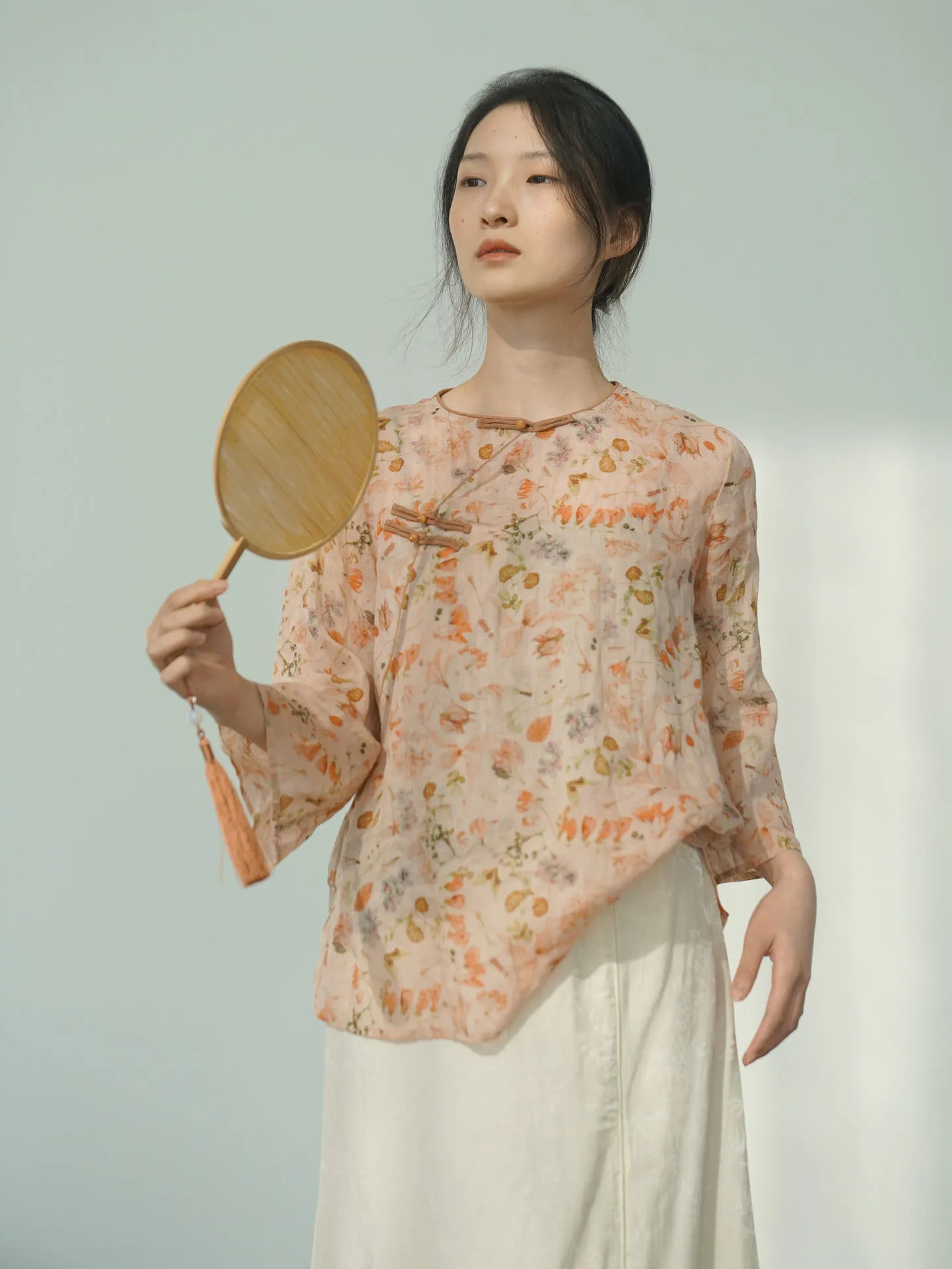 Autumn Floral Cheongsam Qipao Top