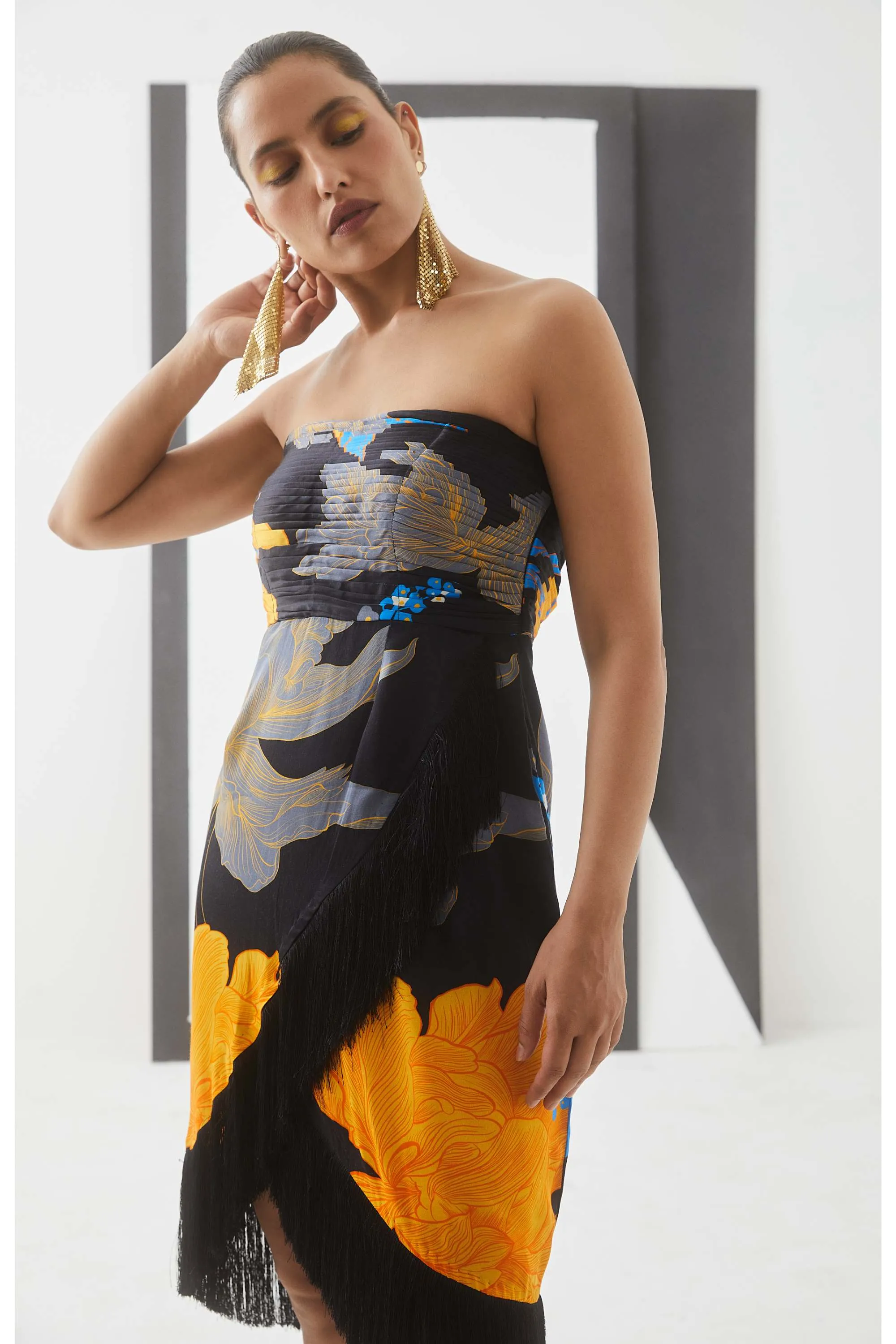 Black Midnight Off Shoulder Dress