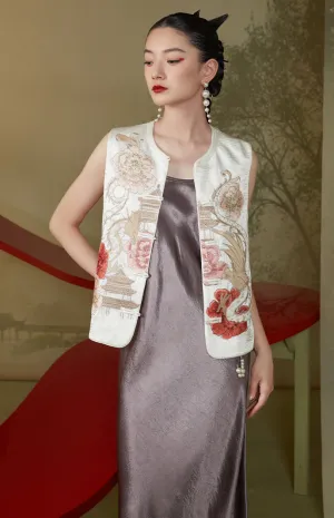 Bridget Gorgeous Embroidery Qipao Cheongsam Vest Top