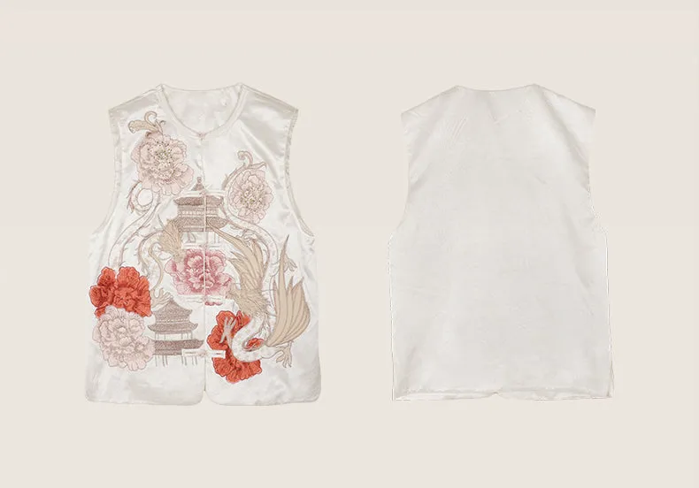 Bridget Gorgeous Embroidery Qipao Cheongsam Vest Top