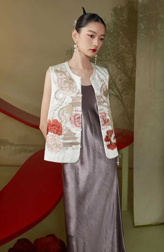 Bridget Gorgeous Embroidery Qipao Cheongsam Vest Top