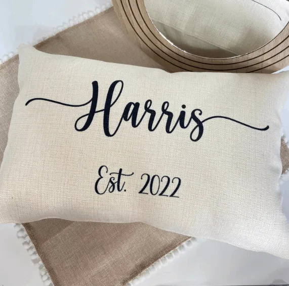 Custom Pillow Wedding Last name & Est. date pillow