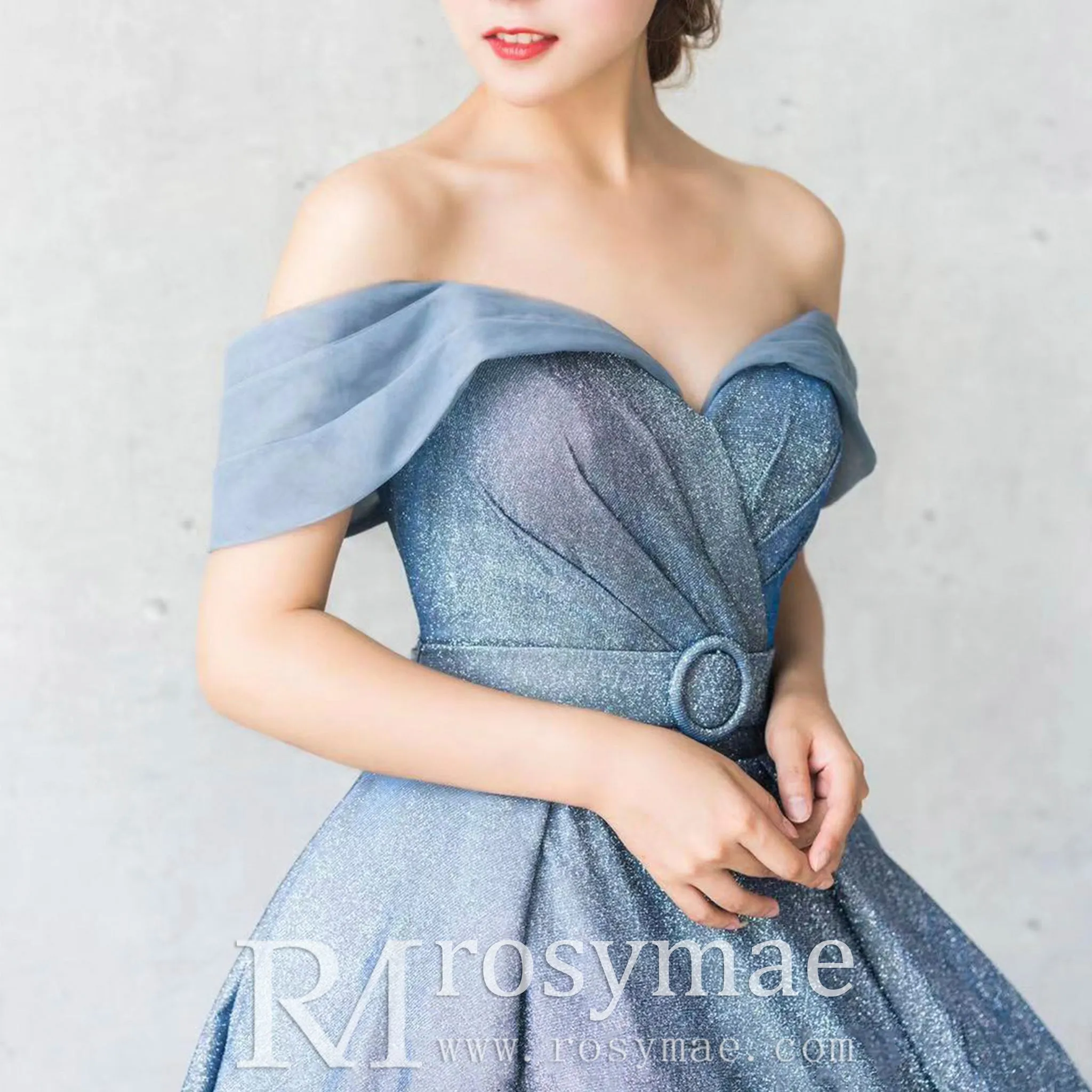 Detachable Sleeve A-line Evening Dresses Party Gowns