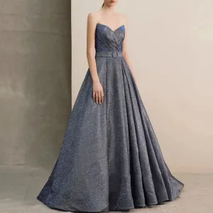 Detachable Sleeve A-line Evening Dresses Party Gowns