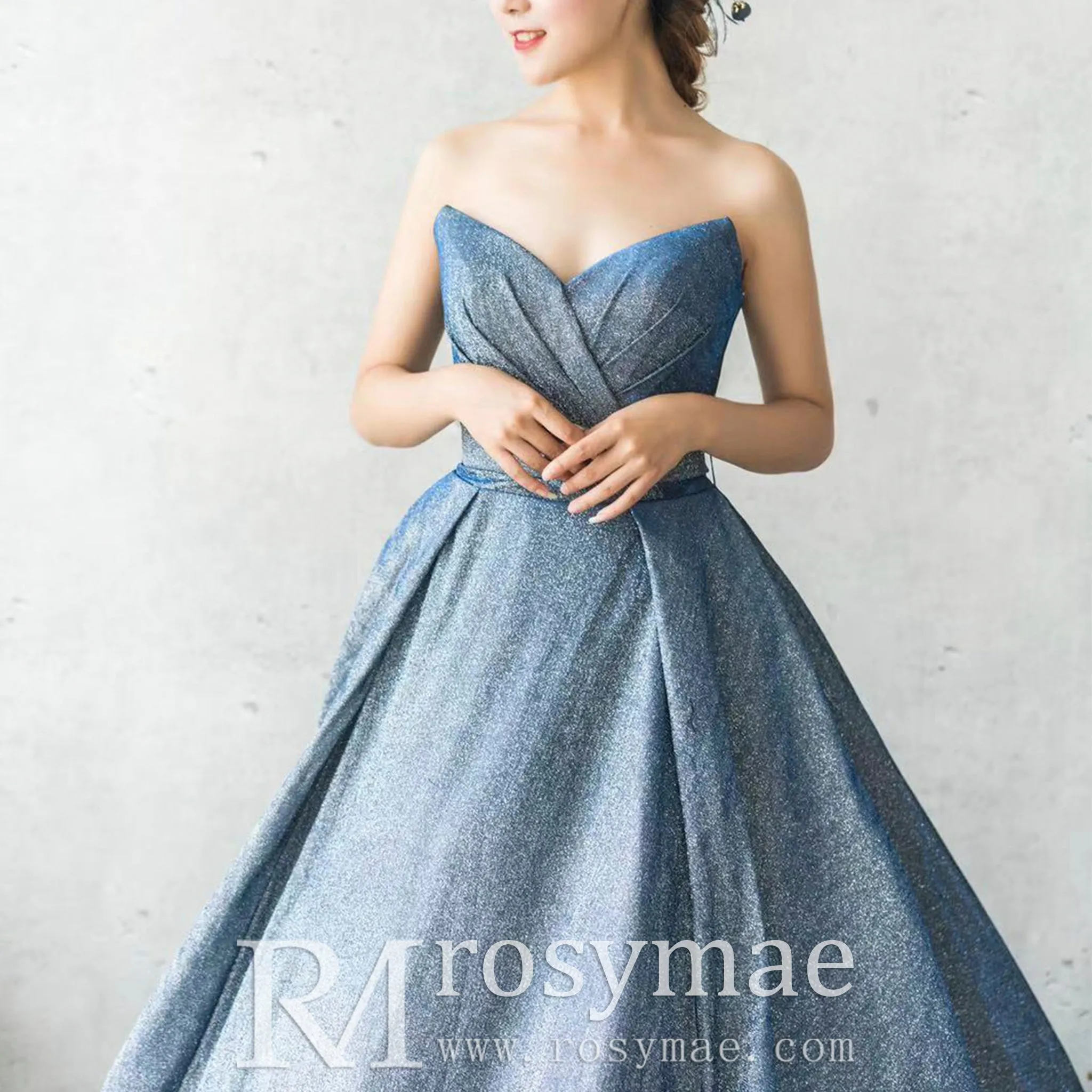 Detachable Sleeve A-line Evening Dresses Party Gowns