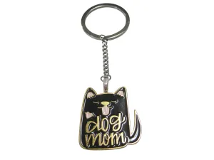Dog Mom Black Dog Pendant Keychain