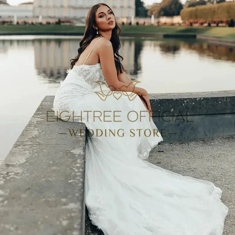 Elegant Mermaid Wedding Dresses Sweetheart Applique Long Wedding Gowns Boho Bridal Ball Prom Dress bestidos de novia