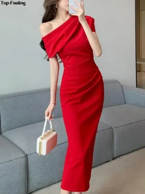 Elegant Off-Shoulder Evening Party Dress