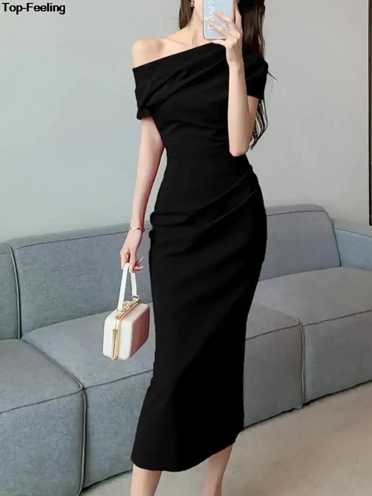 Elegant Off-Shoulder Evening Party Dress