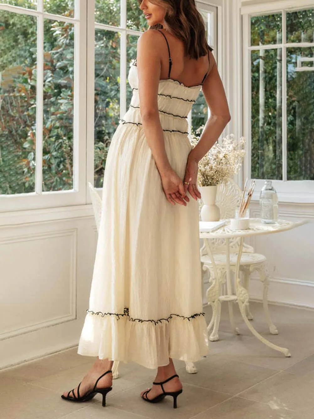 Elegant Off-Shoulder Stylish Strap Patchwork Dress