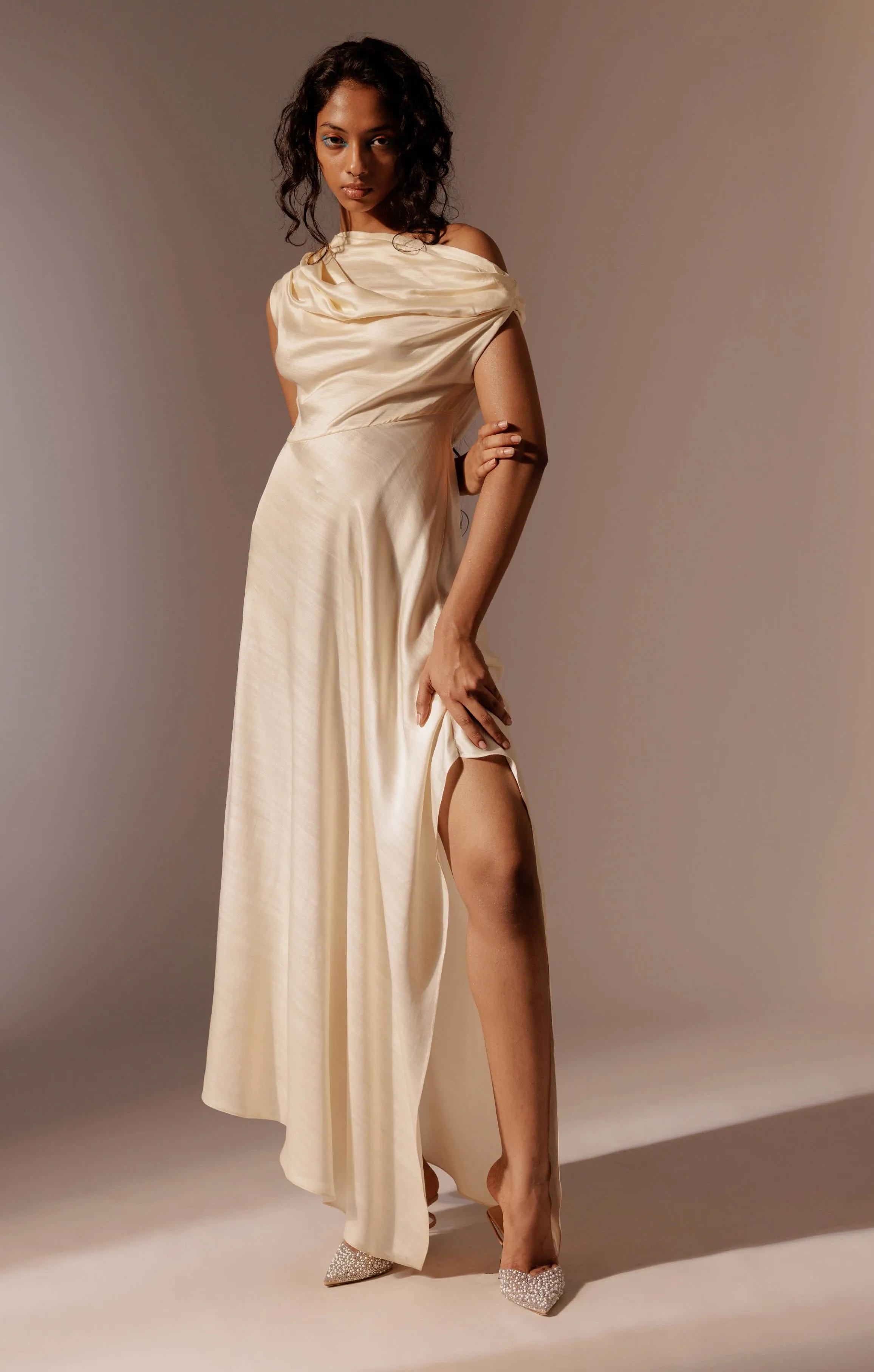 Elio draped dress