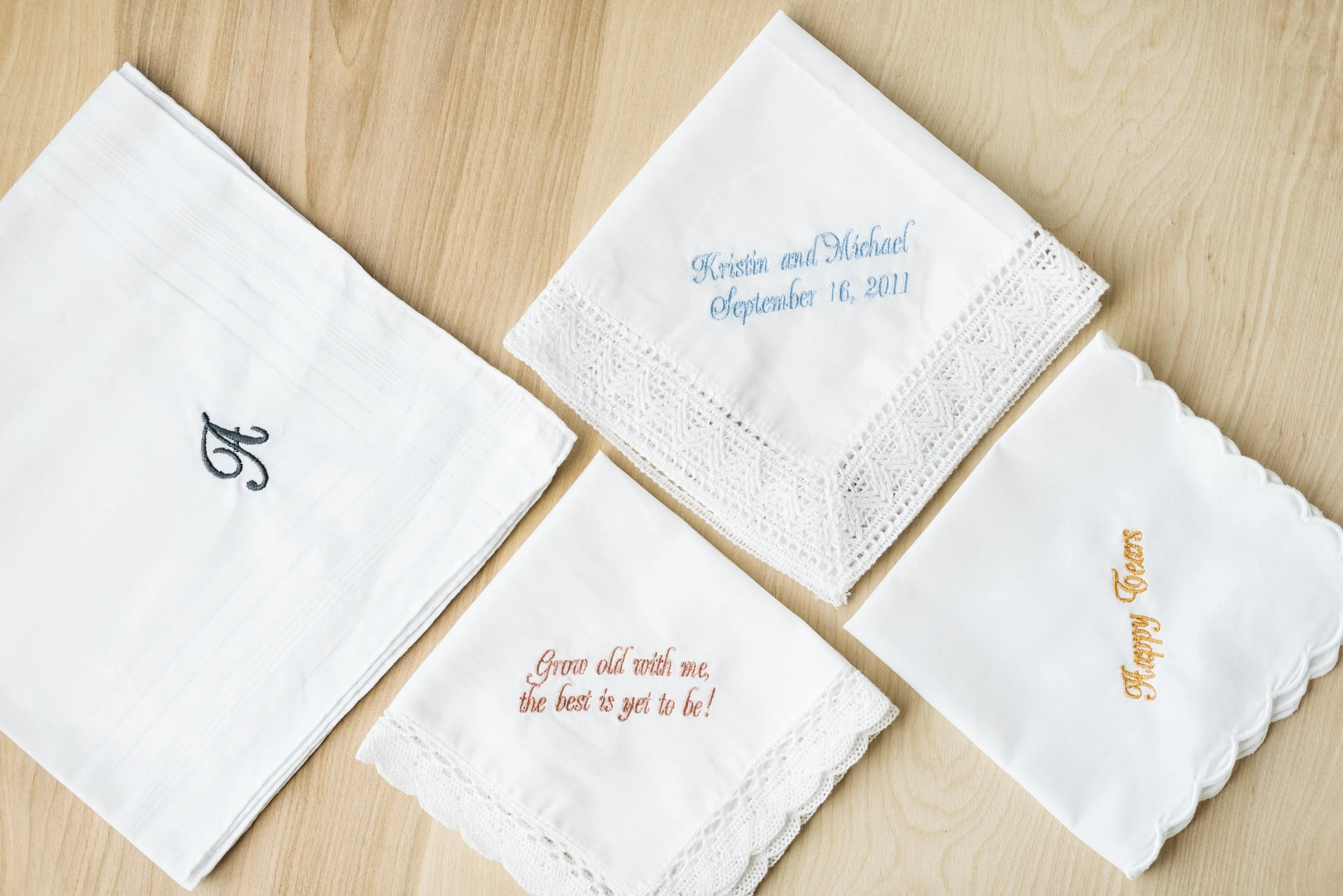 Fan Lace Embroidered Bridal Handkerchief