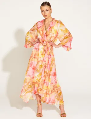 Fate   Becker Earthly Paradise Long Sleeve Wrap Dress - Paradise Floral