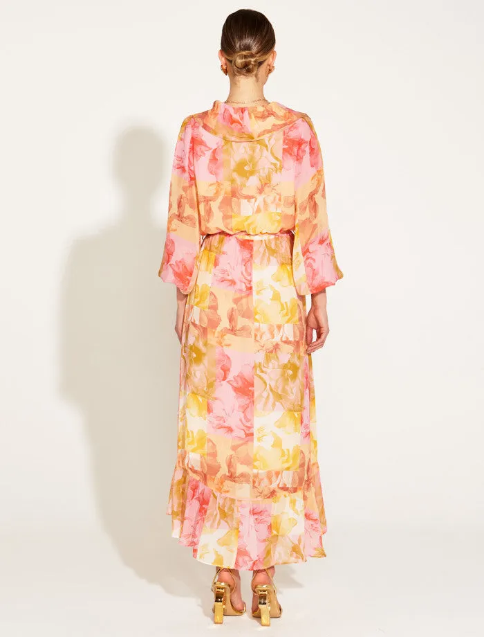 Fate   Becker Earthly Paradise Long Sleeve Wrap Dress - Paradise Floral