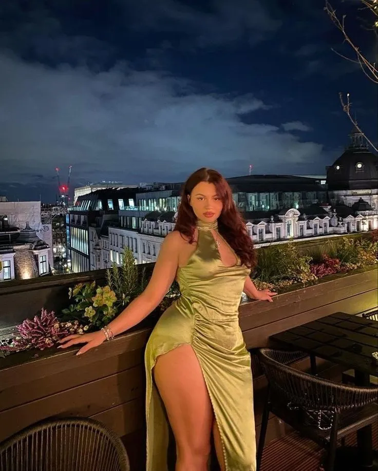 Green Halter Sheath Satin Long Evening Dress with Split, D70