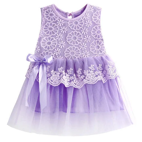 Infant Baby Girl Tutu Dress Kids Cute Lace Flower Summer Party Princess Dresses baby girl Christmas Clothes Z3