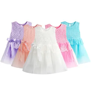 Infant Baby Girl Tutu Dress Kids Cute Lace Flower Summer Party Princess Dresses baby girl Christmas Clothes Z3