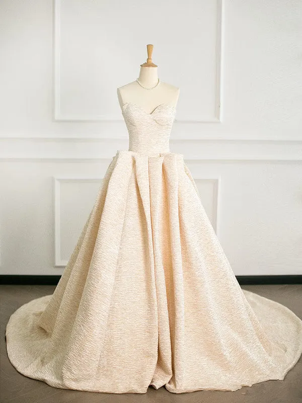 JazzHer Pretty Ball Gown Sweetheart Satin Long Prom Dresses Party Gown Evening Dress (PRE-ORDER)