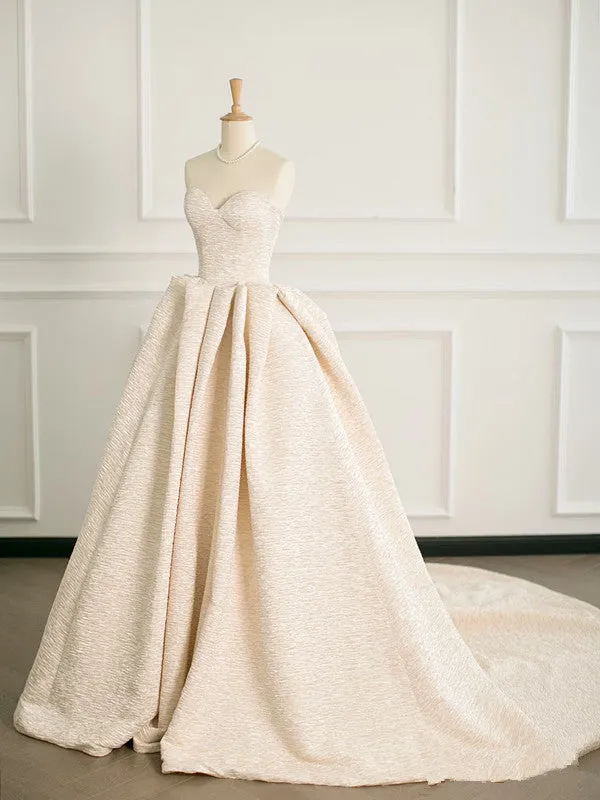 JazzHer Pretty Ball Gown Sweetheart Satin Long Prom Dresses Party Gown Evening Dress (PRE-ORDER)