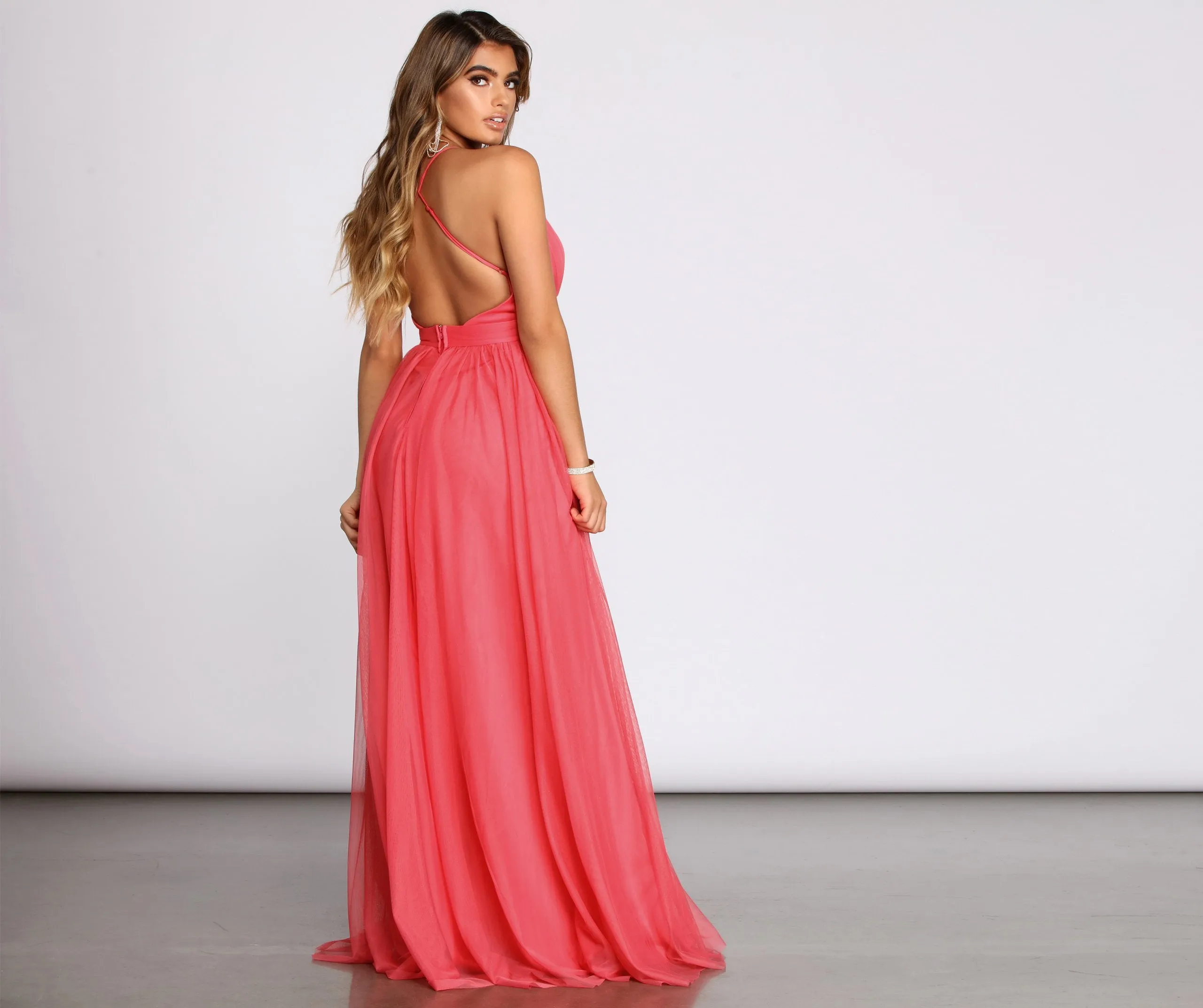 Jodi Tulle Stylish A-Line Dress