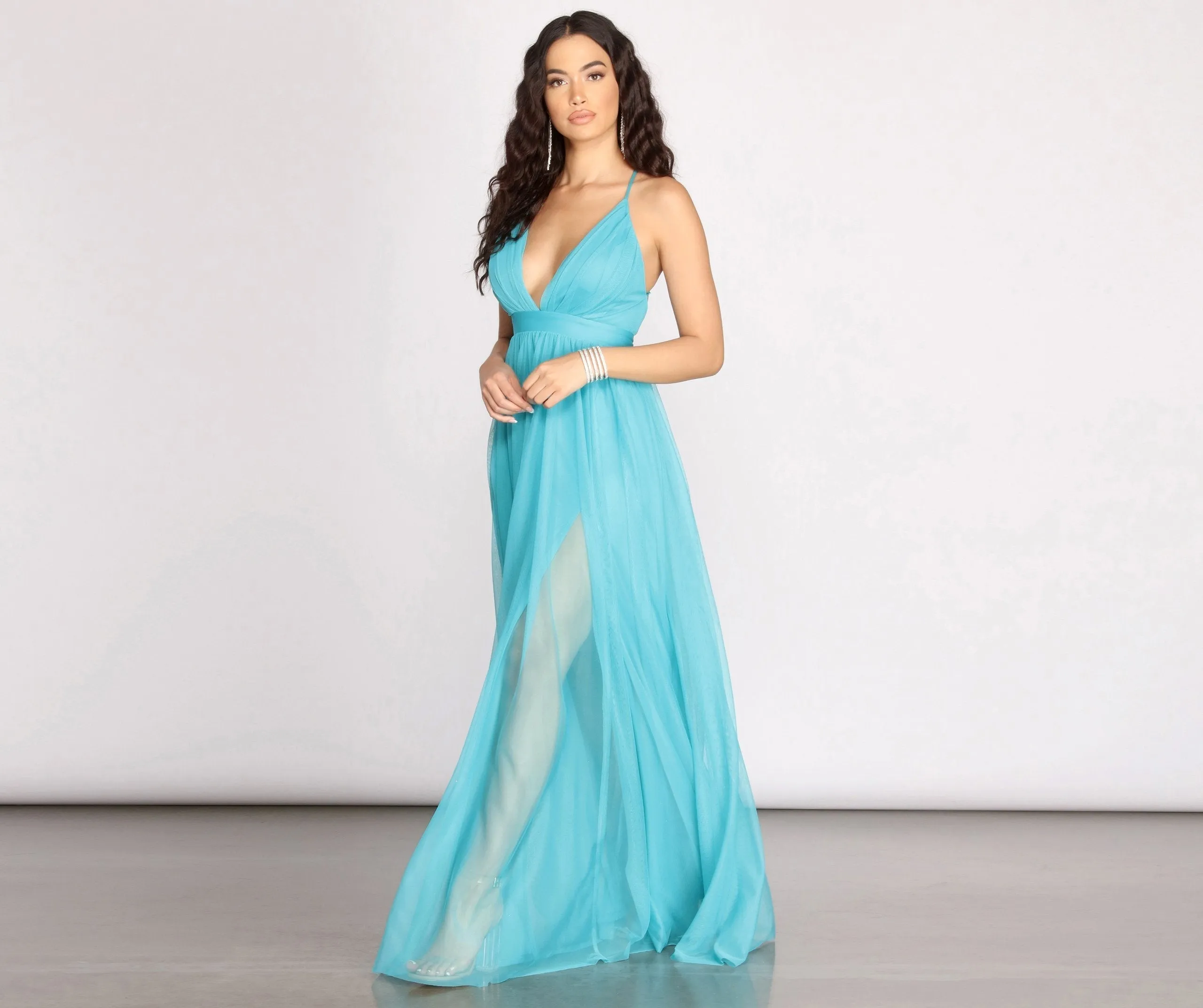 Jodi Tulle Stylish A-Line Dress
