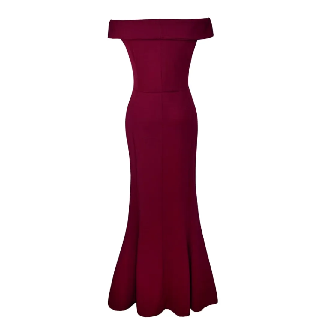 LA SPOSA WOMEN'S MERMAID OFF SHOULDER MAXI DRESS