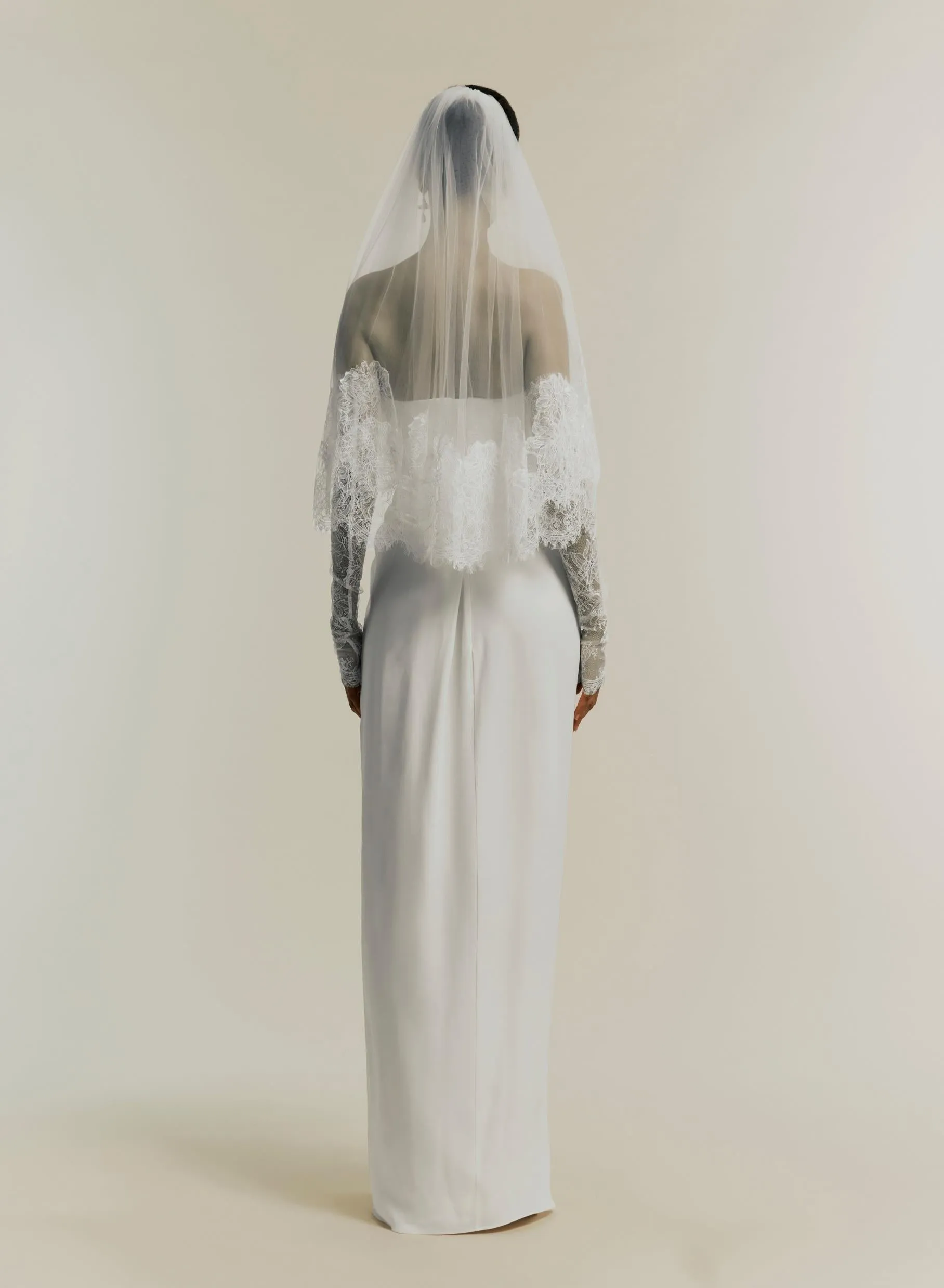 Lace edge veils