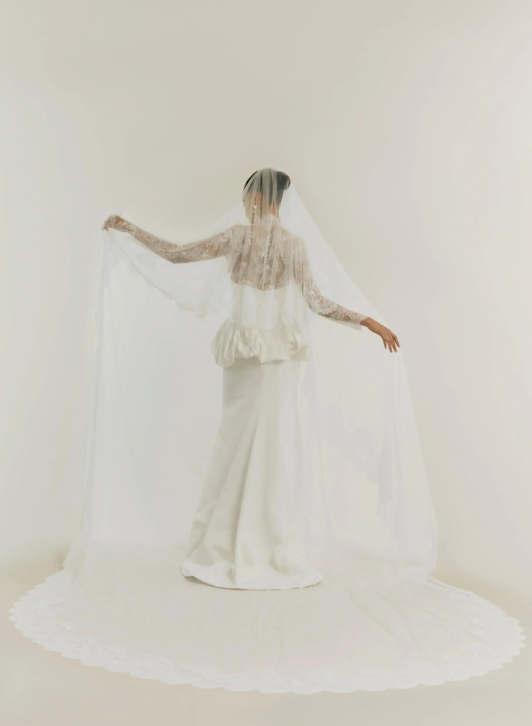 Lace edge veils