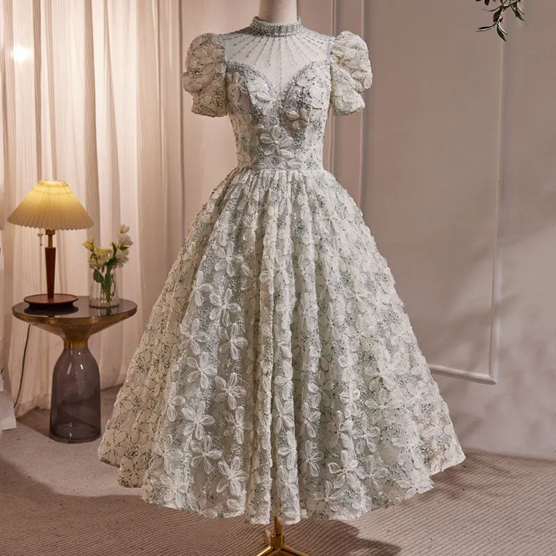 Lace Floral Party Dress