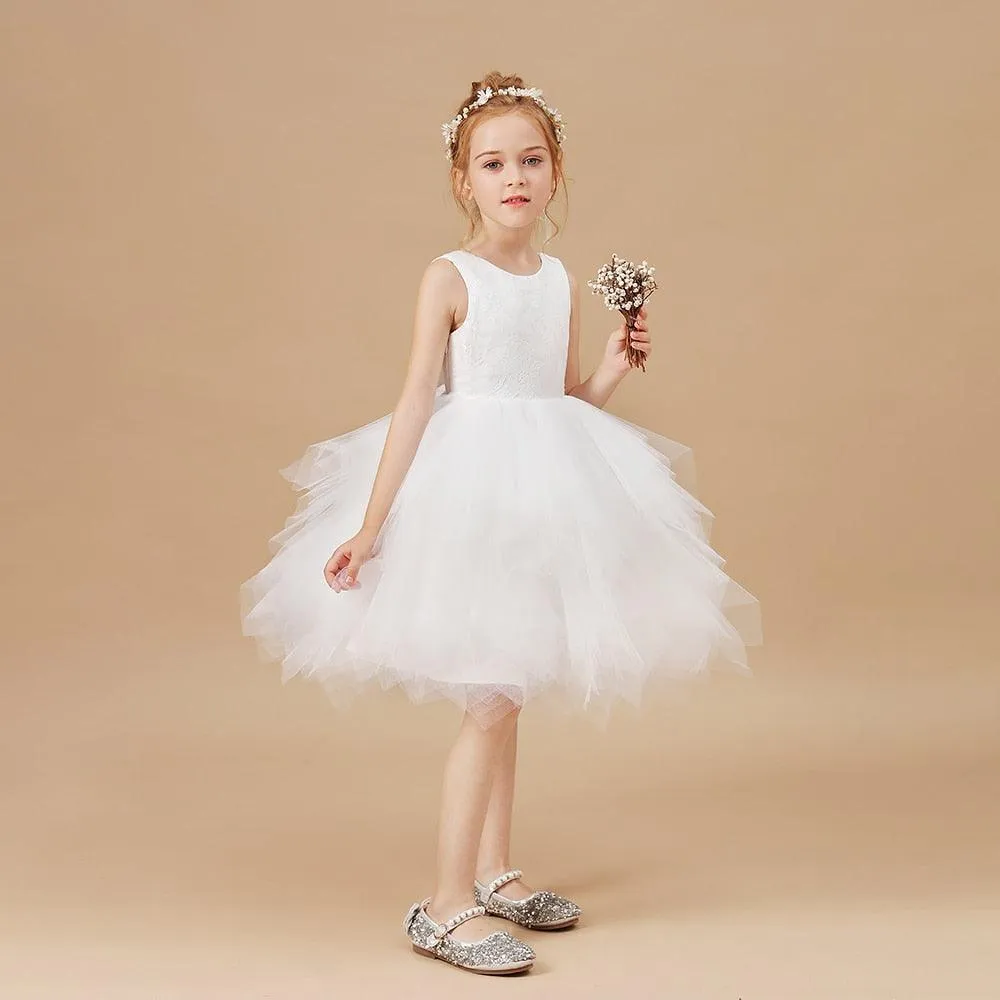 Lace Princess Party Flower Girl Dress