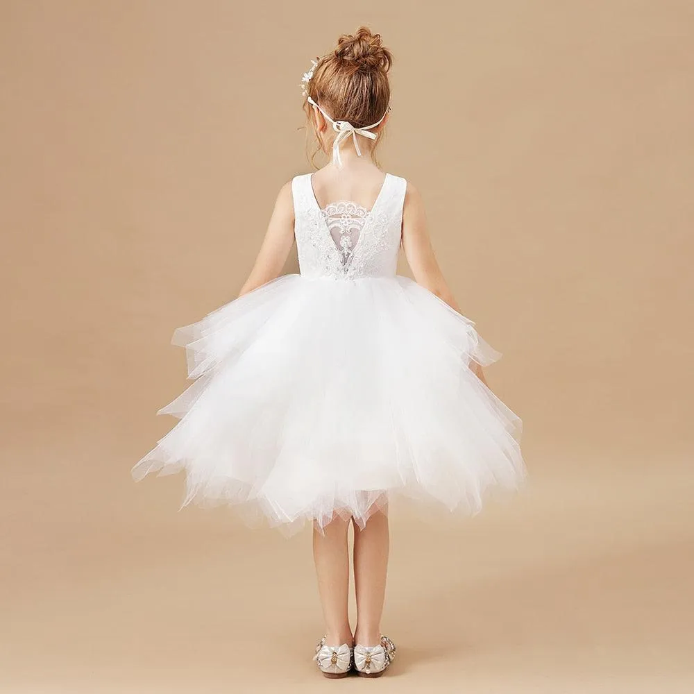 Lace Princess Party Flower Girl Dress