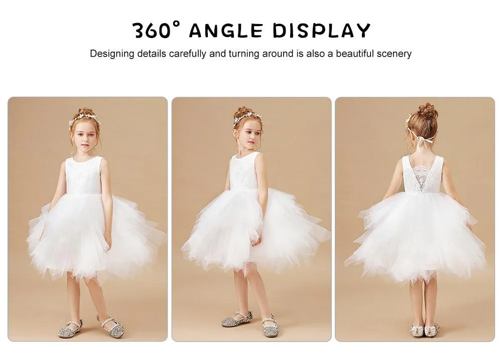 Lace Princess Party Flower Girl Dress