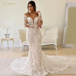 Long Sleeve Mermaid Wedding Dress