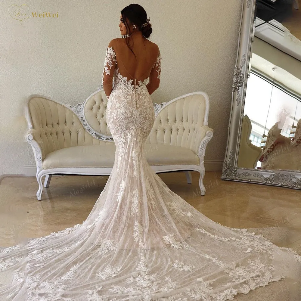 Long Sleeve Mermaid Wedding Dress
