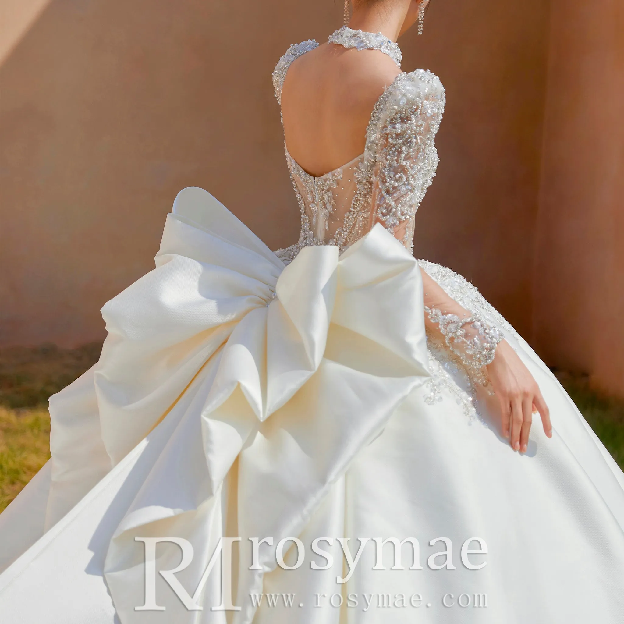 Luxurious Princess Ball Gown Wedding Dress with Long Train