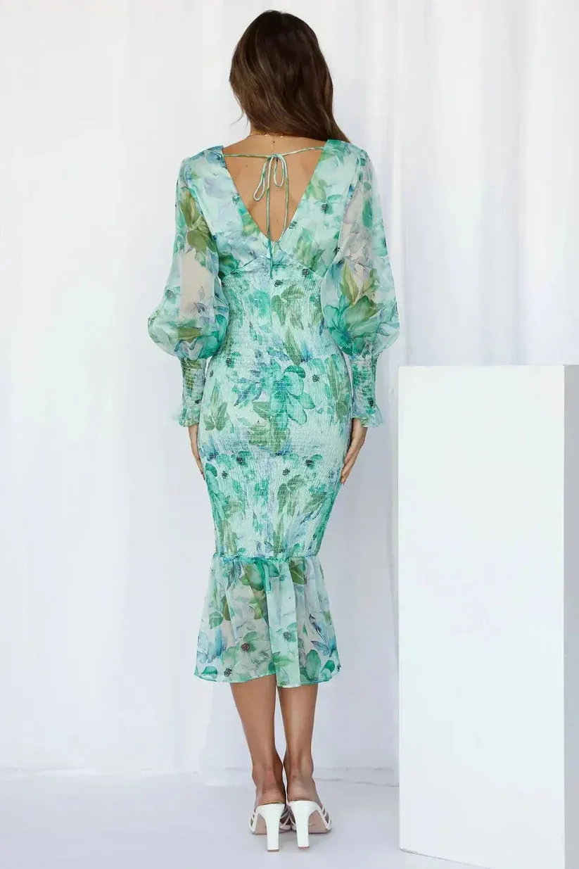 Meagan | Floral Puff Sleeve Dress