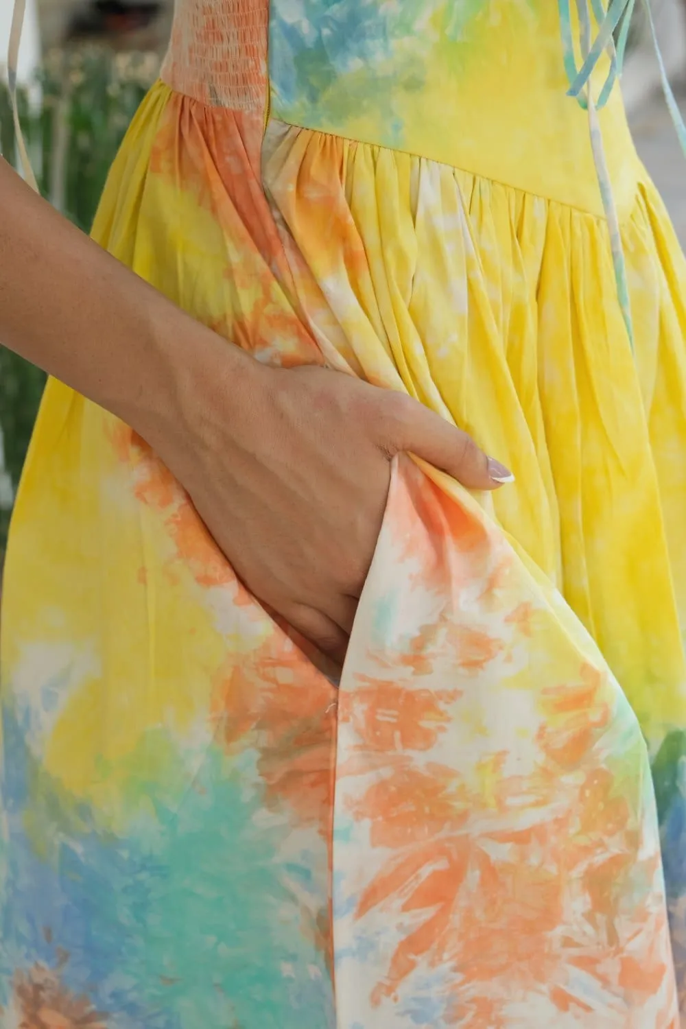 Multi Color Tie-Dye Dye Mini Dress