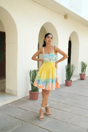 Multi Color Tie-Dye Dye Mini Dress