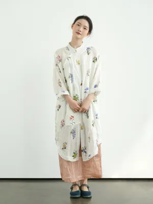 Multi Floral Cheongsam Qipao Dress
