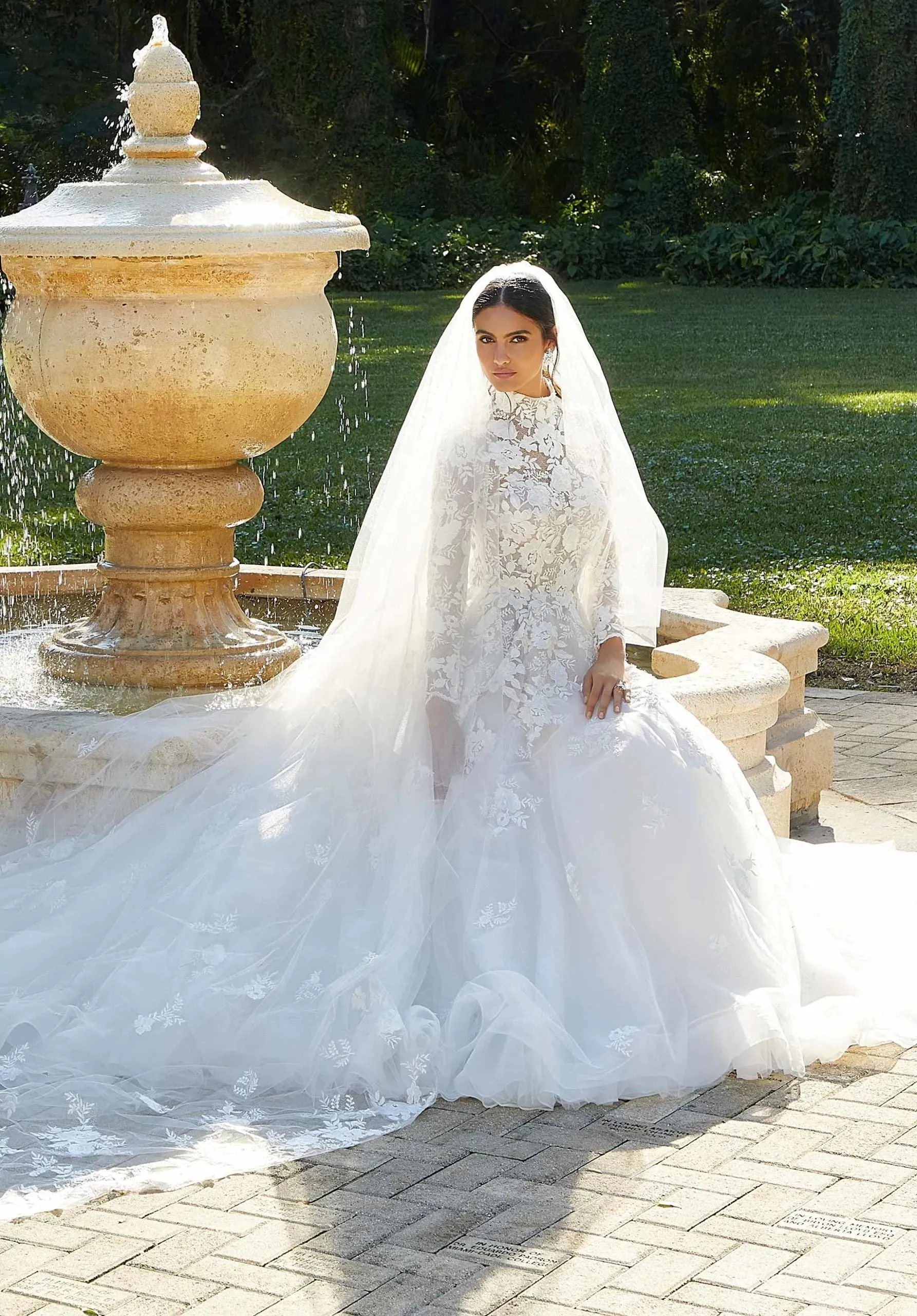 Muslim Women's Wedding Dresses Lace Applique Long Sleeve High Collar A-Line Princess Bridal Gowns свадебное платье Vestido