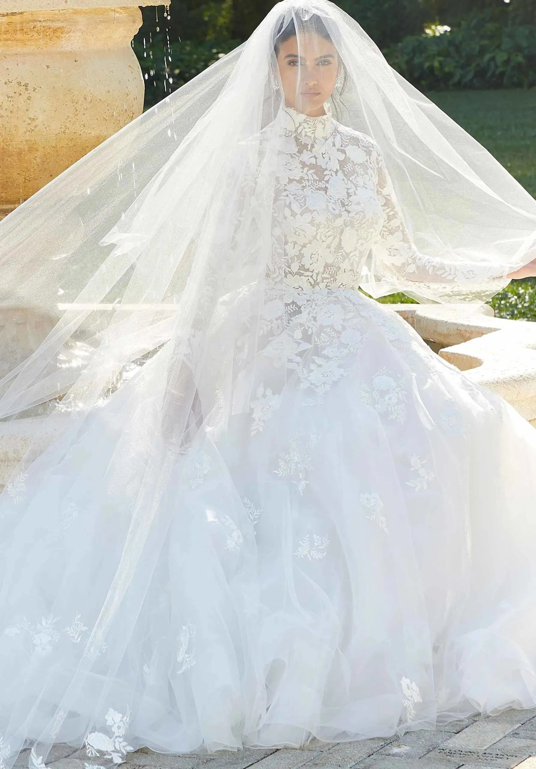 Muslim Women's Wedding Dresses Lace Applique Long Sleeve High Collar A-Line Princess Bridal Gowns свадебное платье Vestido