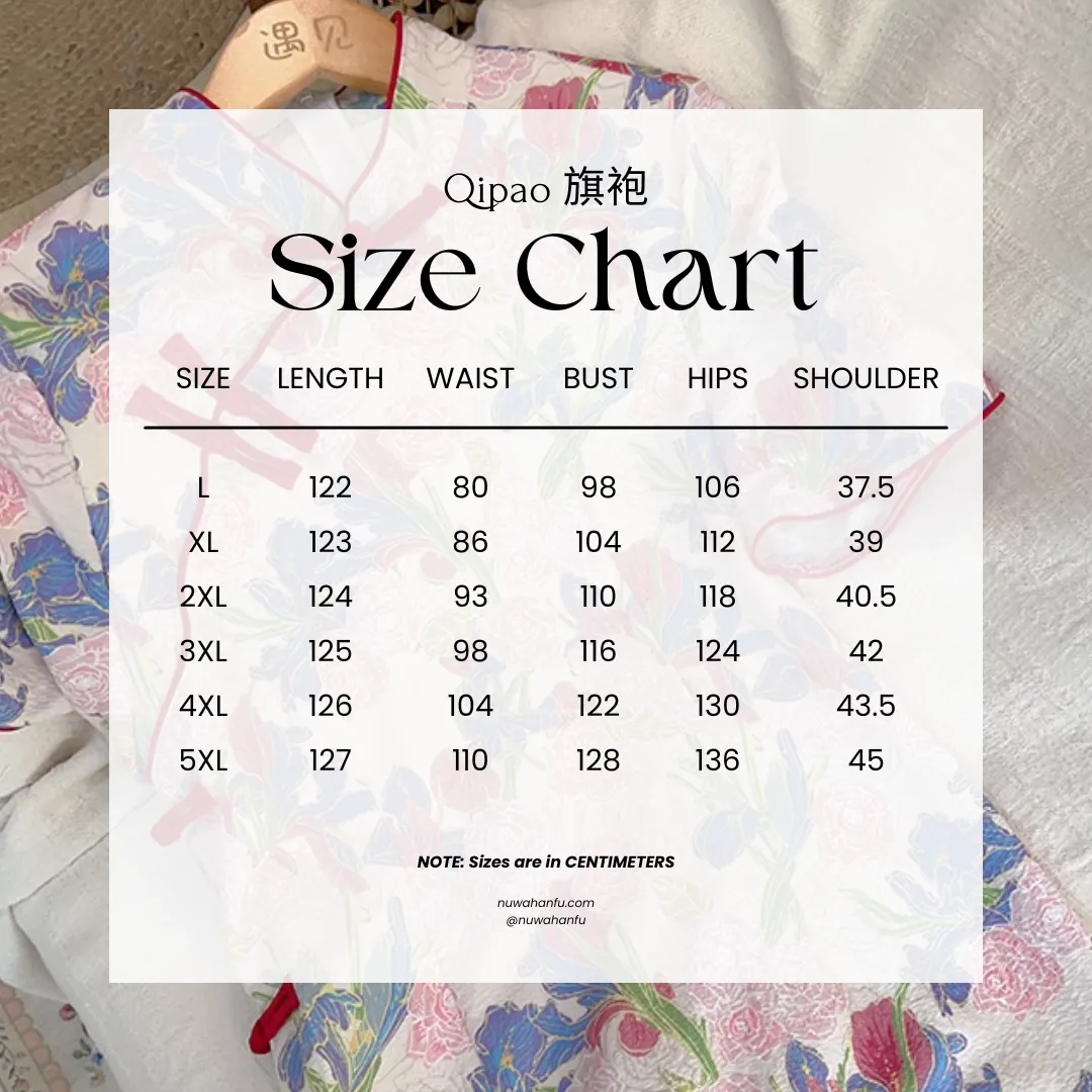 Nainai 奶奶 Grandma's Vintage Inspired Floral Short Sleeve Qipao