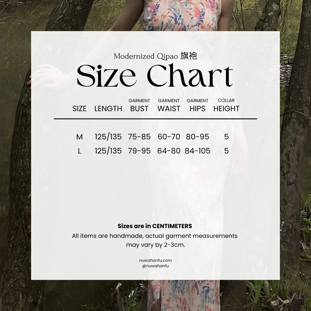 Ning Zhe 凝褶 Frozen Pleats Modernized Floral Accordion Pleat Sleeveless Qipao