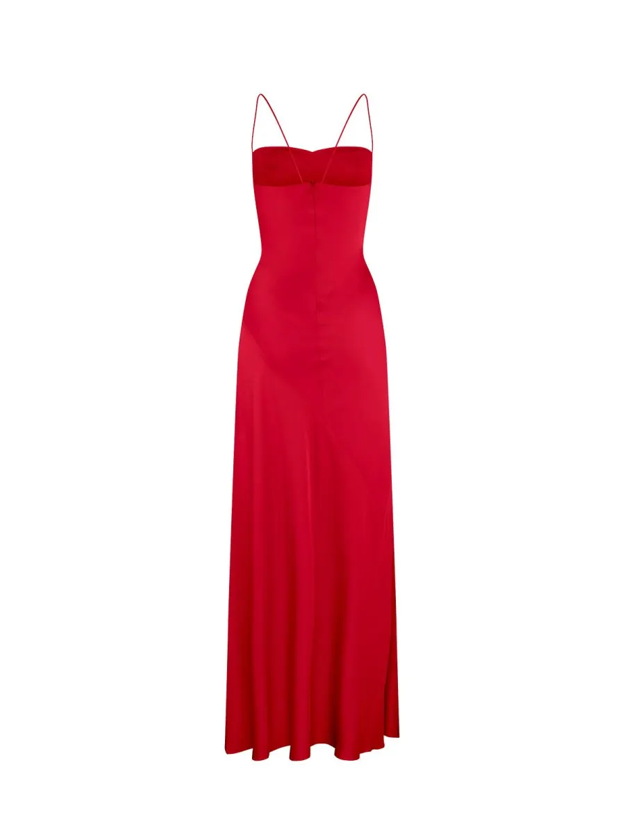 Notori | Spaghetti Straps Sheath Long Prom Dresses With Split