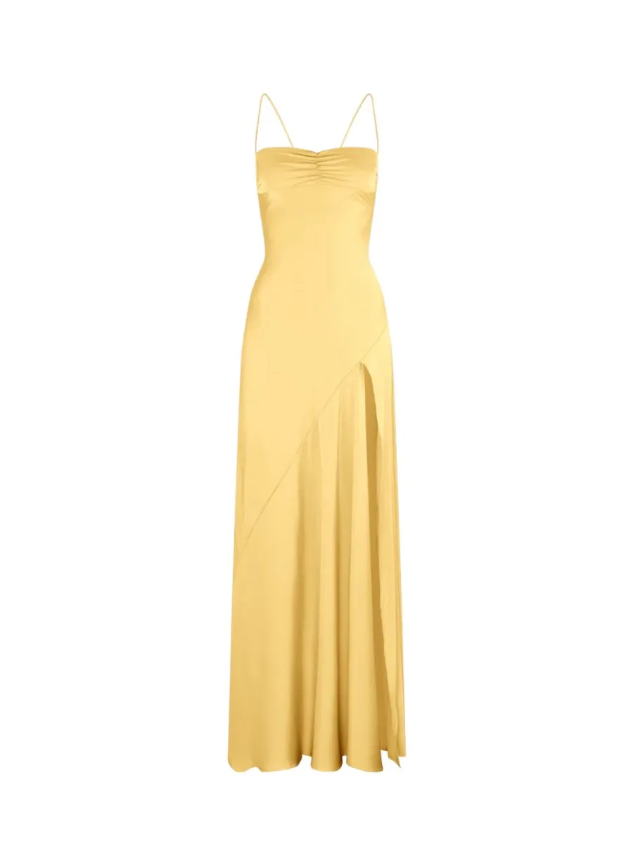 Notori | Spaghetti Straps Sheath Long Prom Dresses With Split