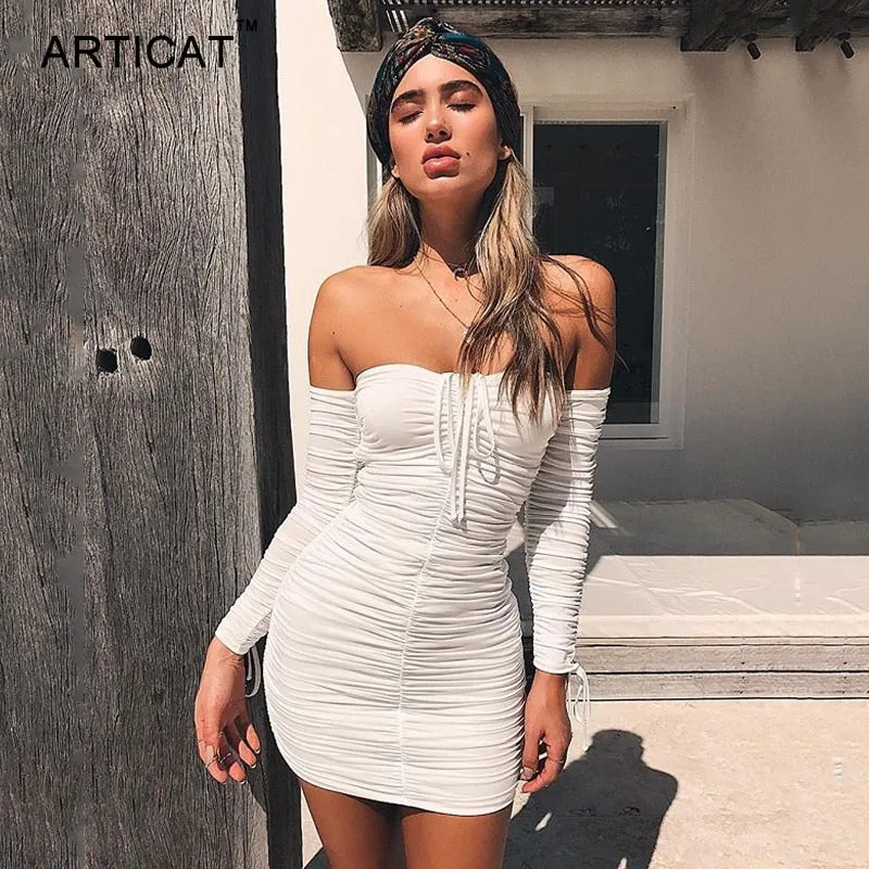 Off shoulder Bandage Dress