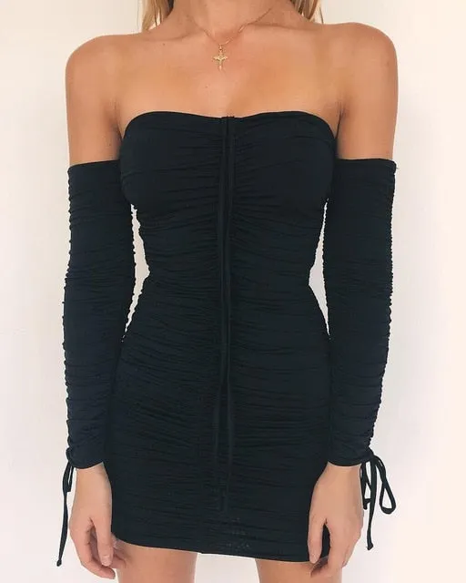 Off shoulder Bandage Dress